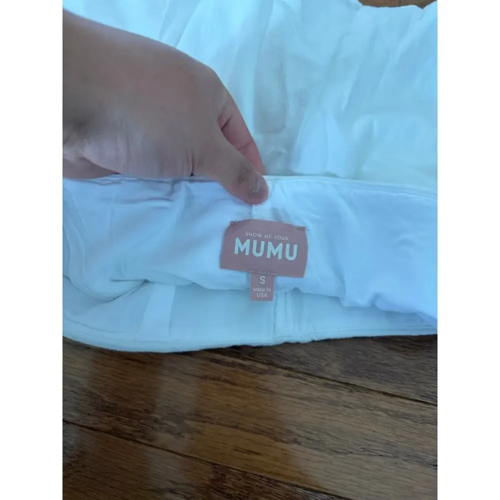 Show Me Your MuMu | White All Night Skort Linen Blend Preppy Summer Basic Sz S